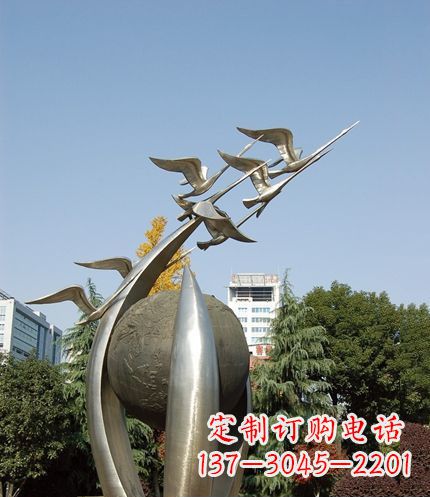 江西唯美 大雁不锈钢雕塑