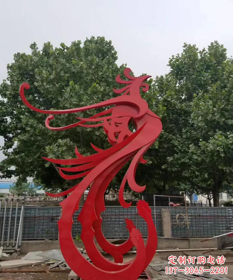 江西产品名称浪漫传情不锈钢凤凰雕塑
