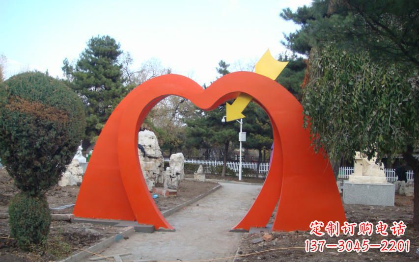 江西高雅大气的不锈钢拱门雕塑