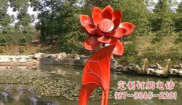 江西精美不锈钢荷花雕塑