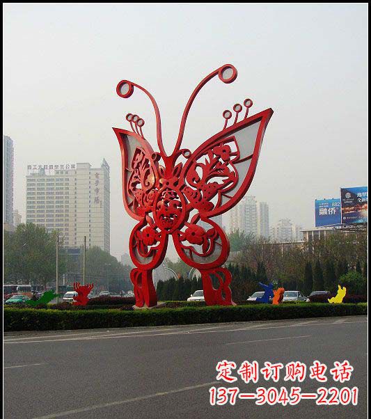 江西大型不锈钢蝴蝶雕塑