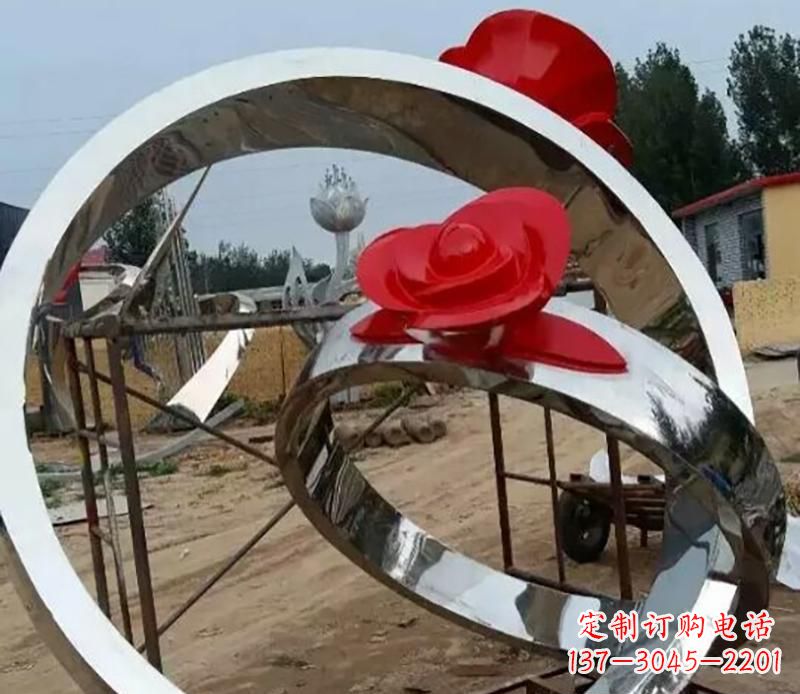 江西精致的不锈钢戒指雕塑