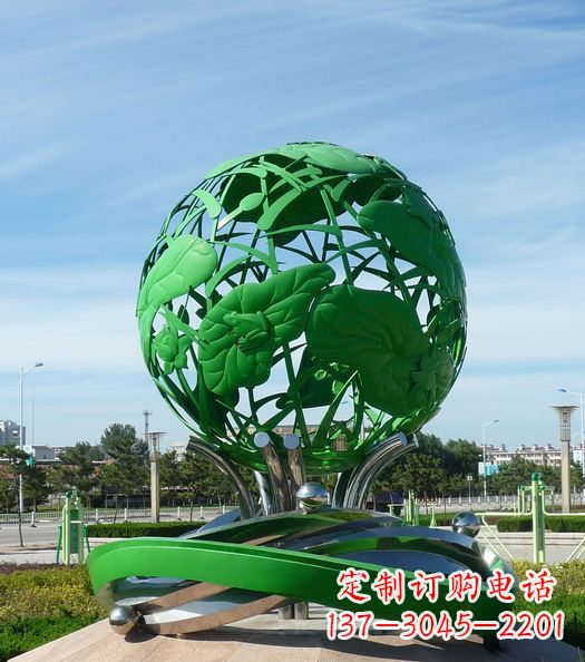 江西不锈钢镂空荷叶青蛙雕塑