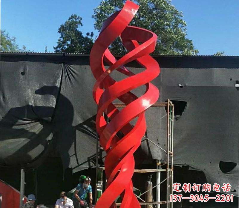 江西高端不锈钢螺旋飘带景观雕塑