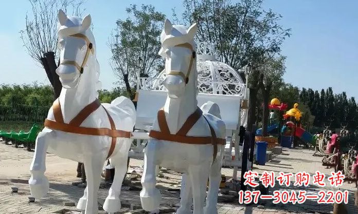 江西优雅迷人的不锈钢马车雕塑