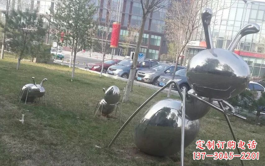 江西中领雕塑—不锈钢蚂蚁雕塑