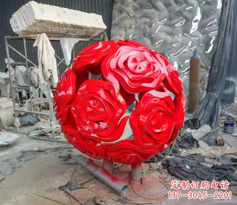 江西优雅柔美的玫瑰雕塑