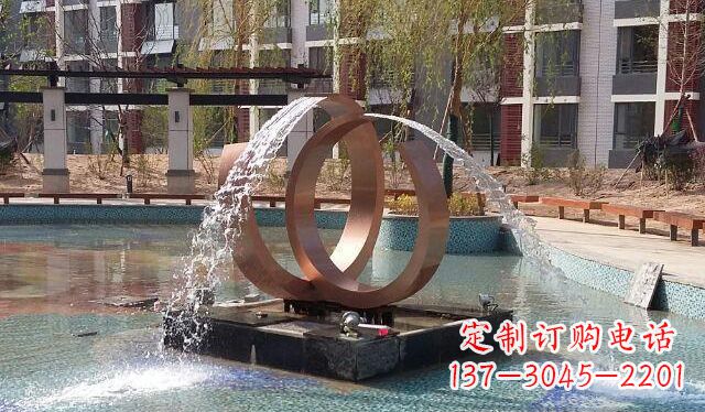 江西高贵典雅的不锈钢喷泉雕塑