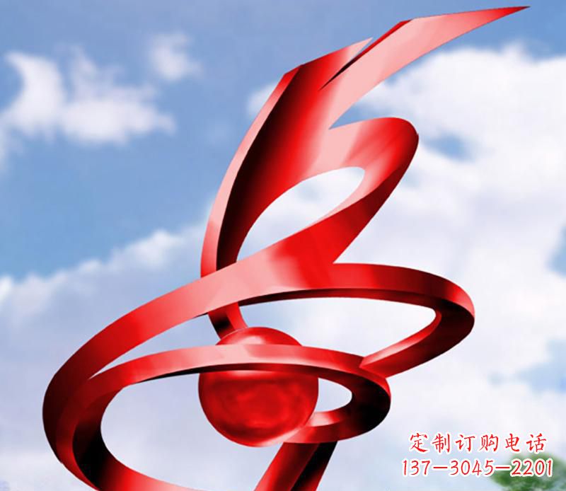 江西公园装饰不锈钢指环雕塑