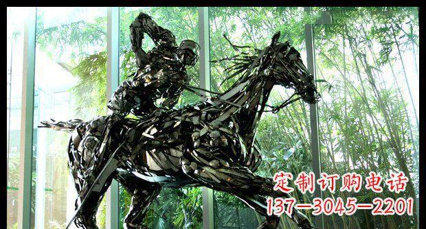 江西高品质不锈钢骑马雕塑