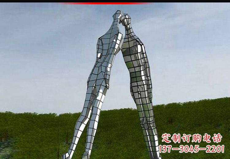 江西爱的无限,不锈钢情侣人物雕塑