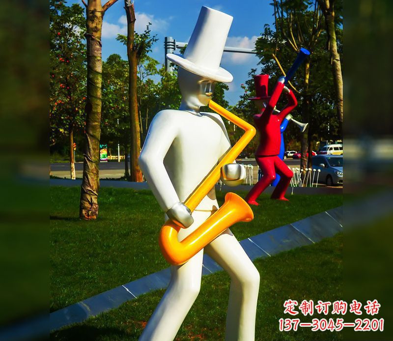 江西精美的萨克斯不锈钢雕塑