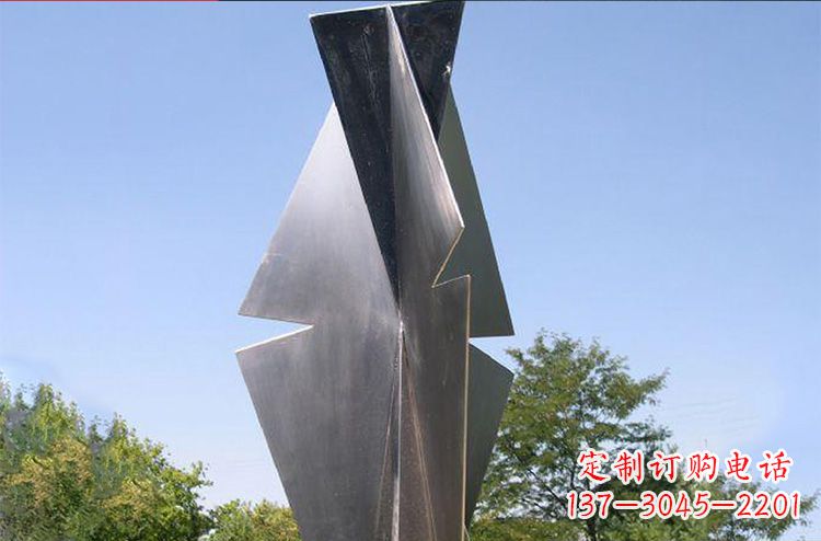 江西不锈钢树叶雕塑更新公园景观