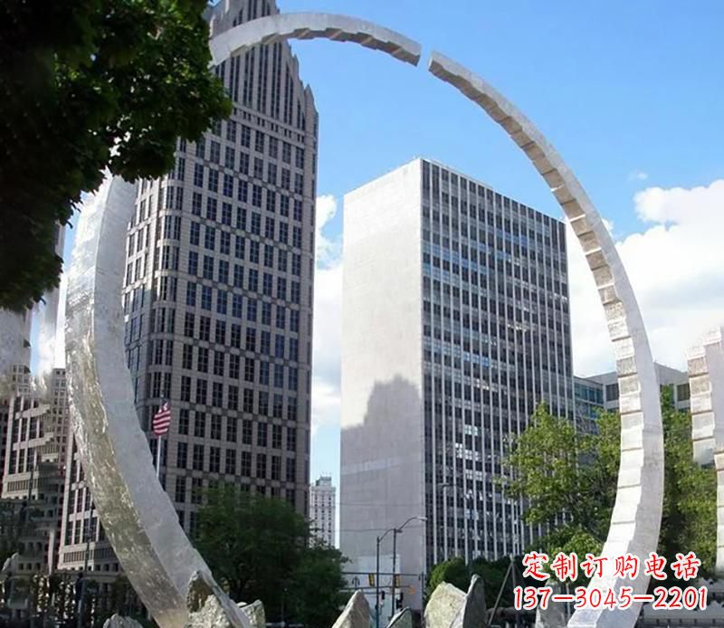 江西金属圆环景观雕塑