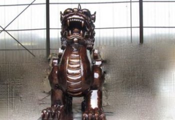 江西来自古老文化的獬豸铜雕