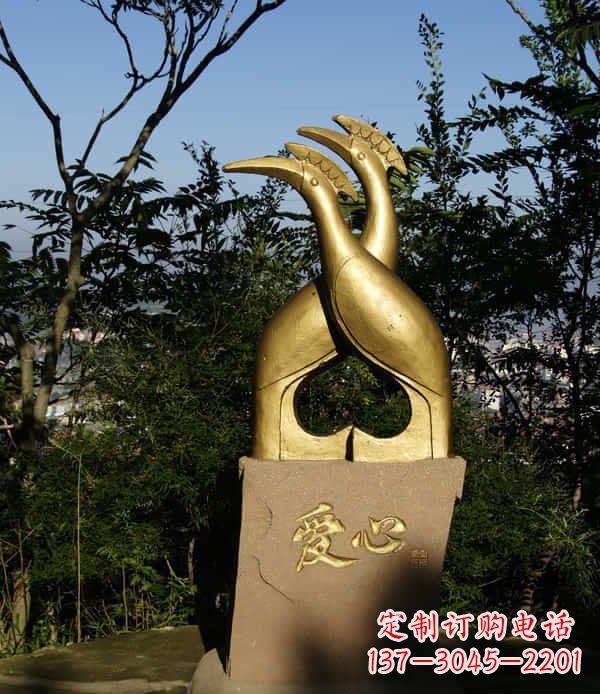 江西新中式装饰铜雕 孔雀景观雕塑