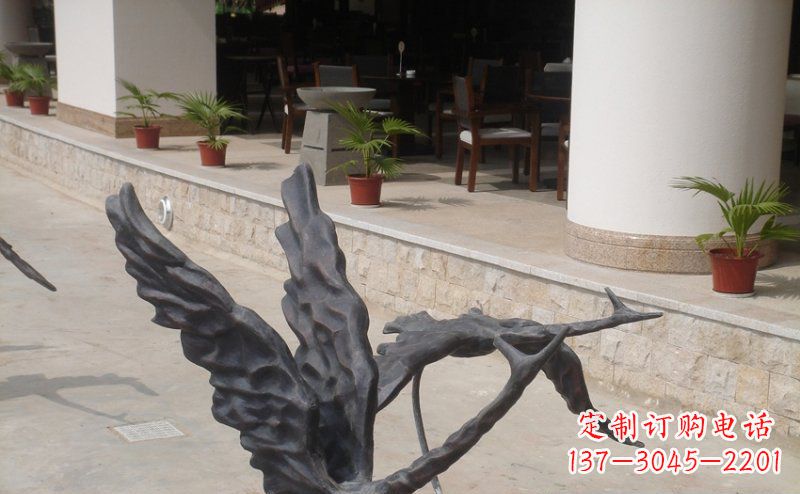 江西公园抽象大雁动物铜雕
