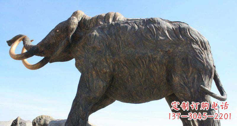 江西公园抽象大象动物铜雕