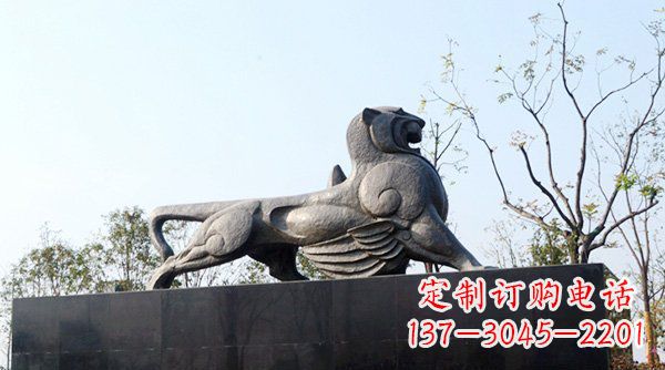 江西公园抽象狮子动物铜雕