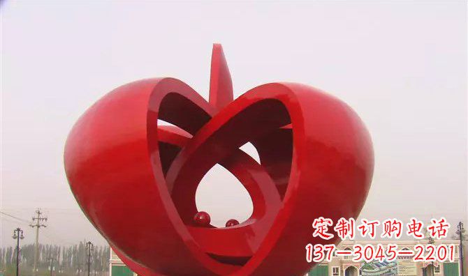 江西公园抽象水果不锈钢雕塑