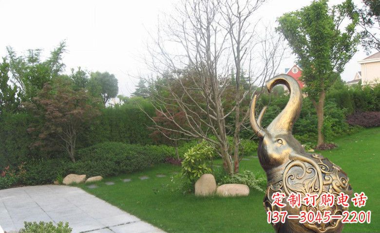 江西公园装饰用铜制小象雕塑