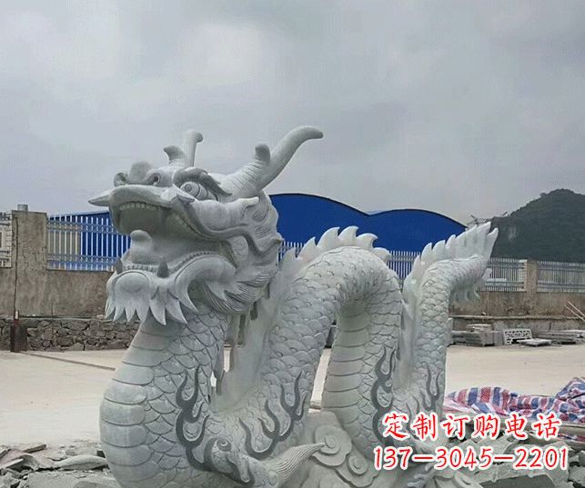 江西大理石生肖龙景观石雕