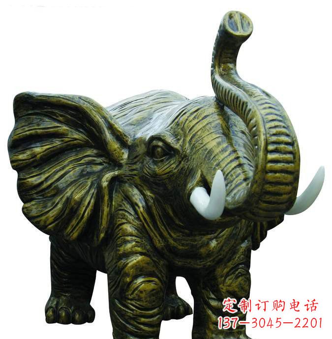 江西公园大象动物铜雕