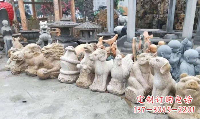 江西十二生肖动物雕塑