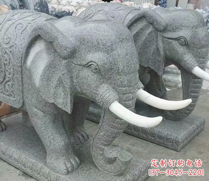 江西象征力量的大理石大象雕塑