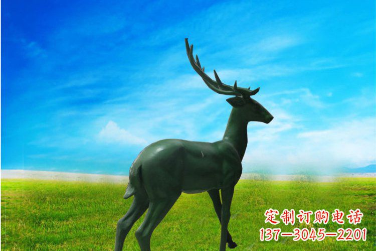 江西中领雕塑 | 公园动物梅花鹿铜雕