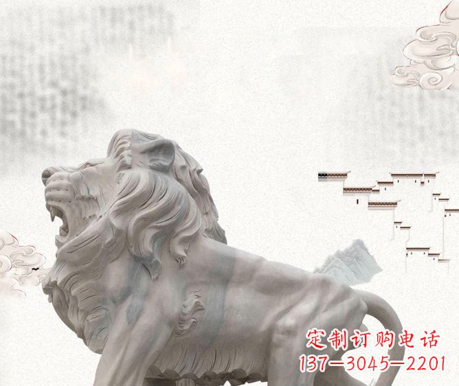 江西公园动物欧式石狮子雕塑