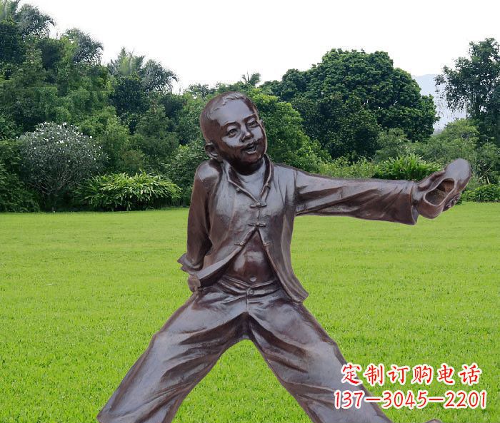 江西优雅动人的儿童铜雕