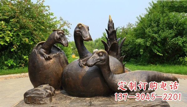 江西公园仿真恐龙铜雕
