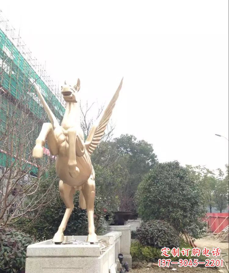 江西公园飞马玻璃钢仿铜雕塑