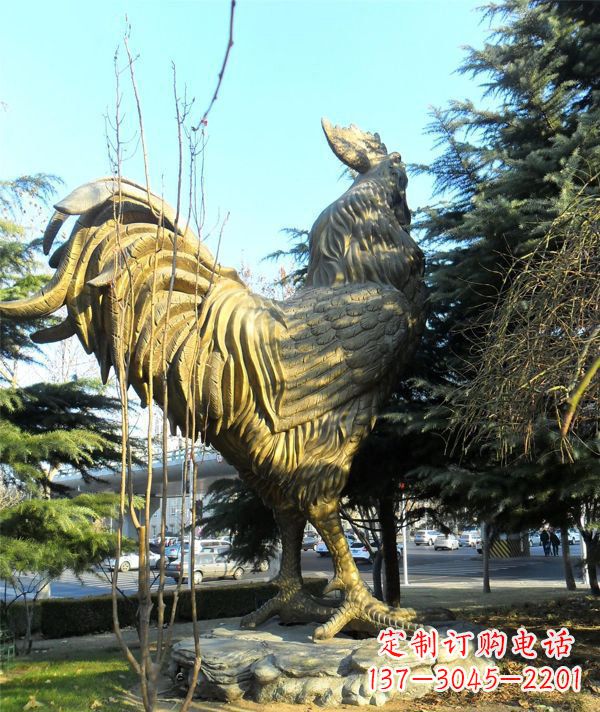 江西艺术级公鸡大型铜雕