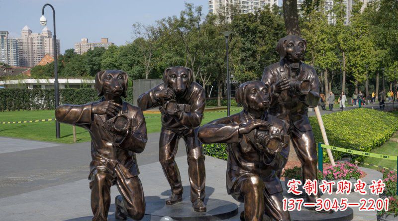 江西公园装饰雕塑——可爱活泼的狗雕塑