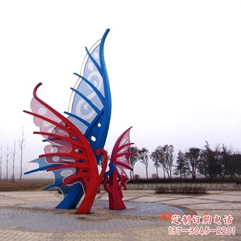 江西精美蝴蝶不锈钢景观雕塑