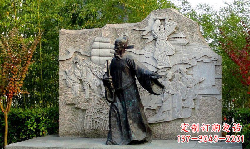 江西海瑞古代名人铜雕领雕塑定制