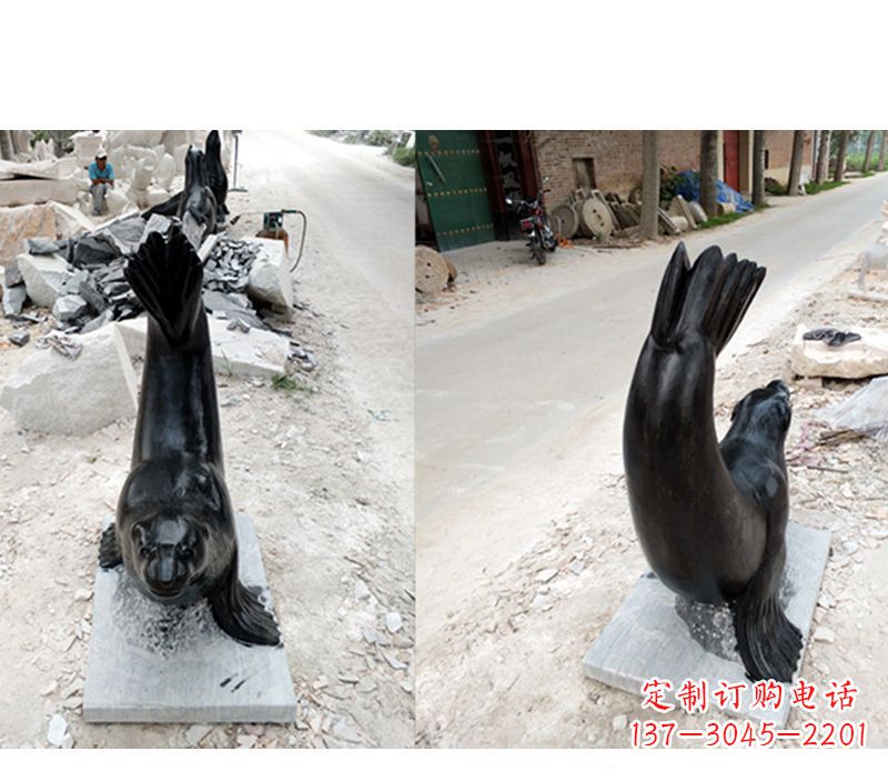 江西公园海豚景观石雕