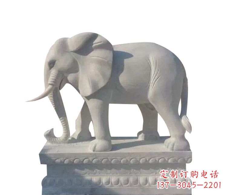 江西优质汉白玉大象动物石雕