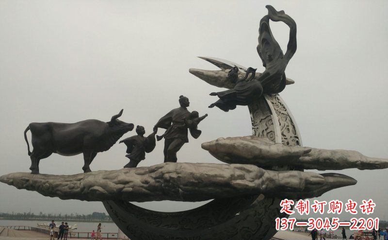 江西非凡爱恋不锈钢牛郎织女雕塑