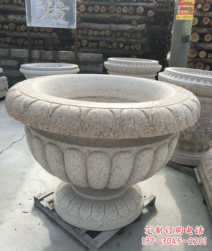 江西高质量大理石花盆石雕