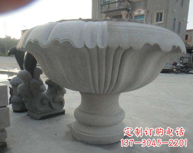 江西高端大理石花盆雕塑