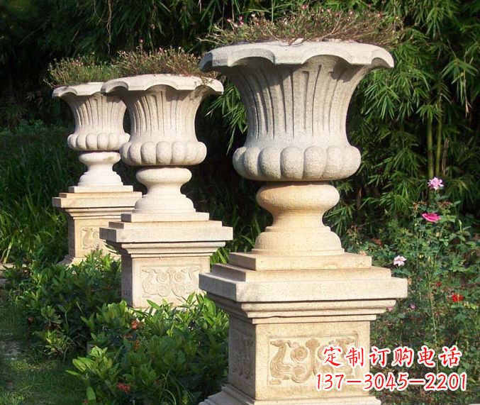 江西高质量大理石花盆石雕