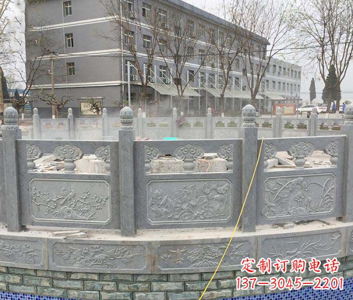 江西公园景观大理石栏板雕塑