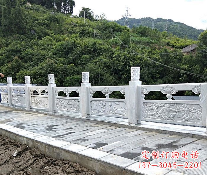 江西专为公园景观定制的大理石栏板石雕