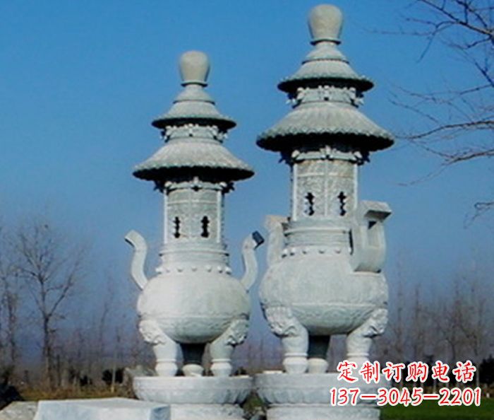 江西公园景观仿古石雕香炉
