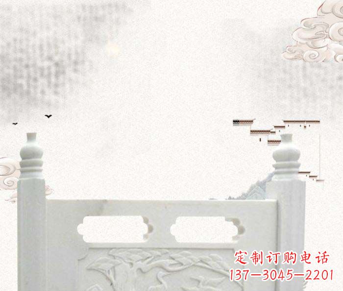江西公园景观汉白玉石雕栏板