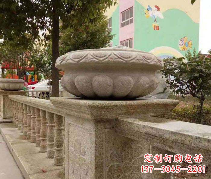 江西公园景观砂岩花盆石雕