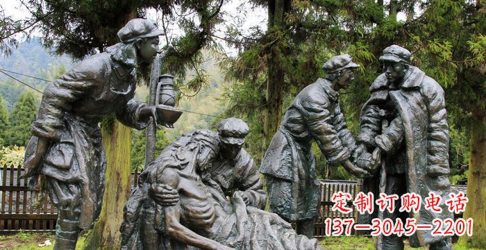 江西红军铜雕,宣扬时代之精神